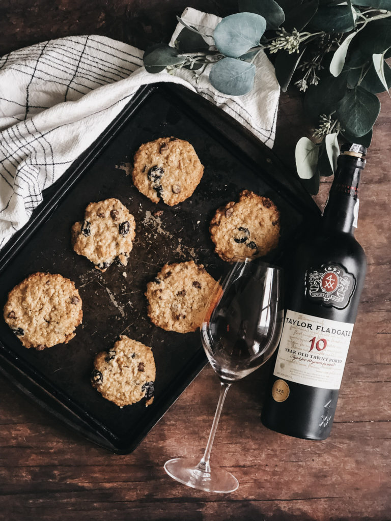Overloaded Oatmeal Cookie Recipe Paired with Tawny Port