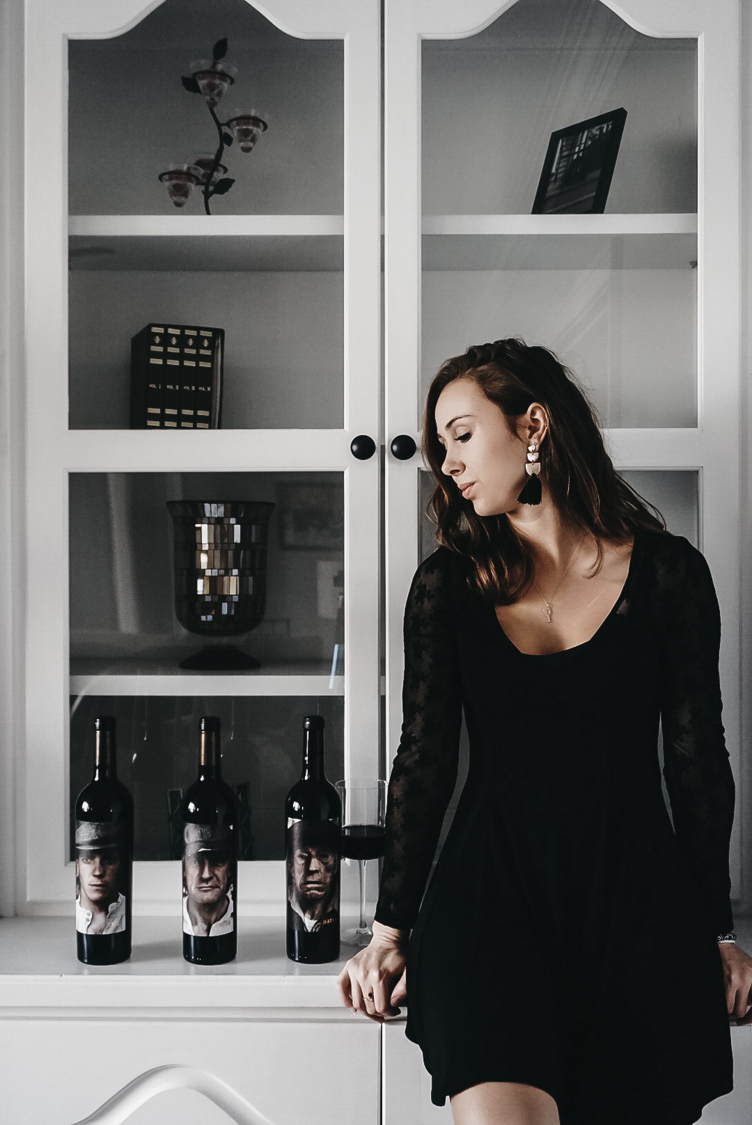 Wine Girl with Matsu Bottles