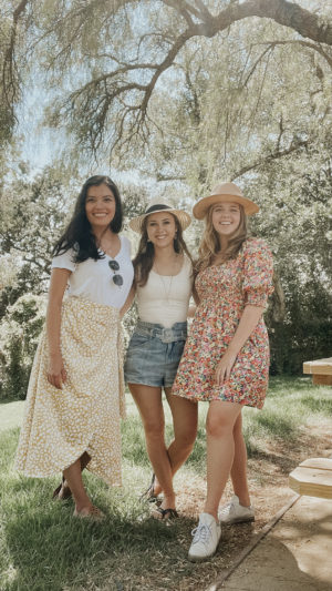 Three friends on a day trip in Santa Barbara wine country