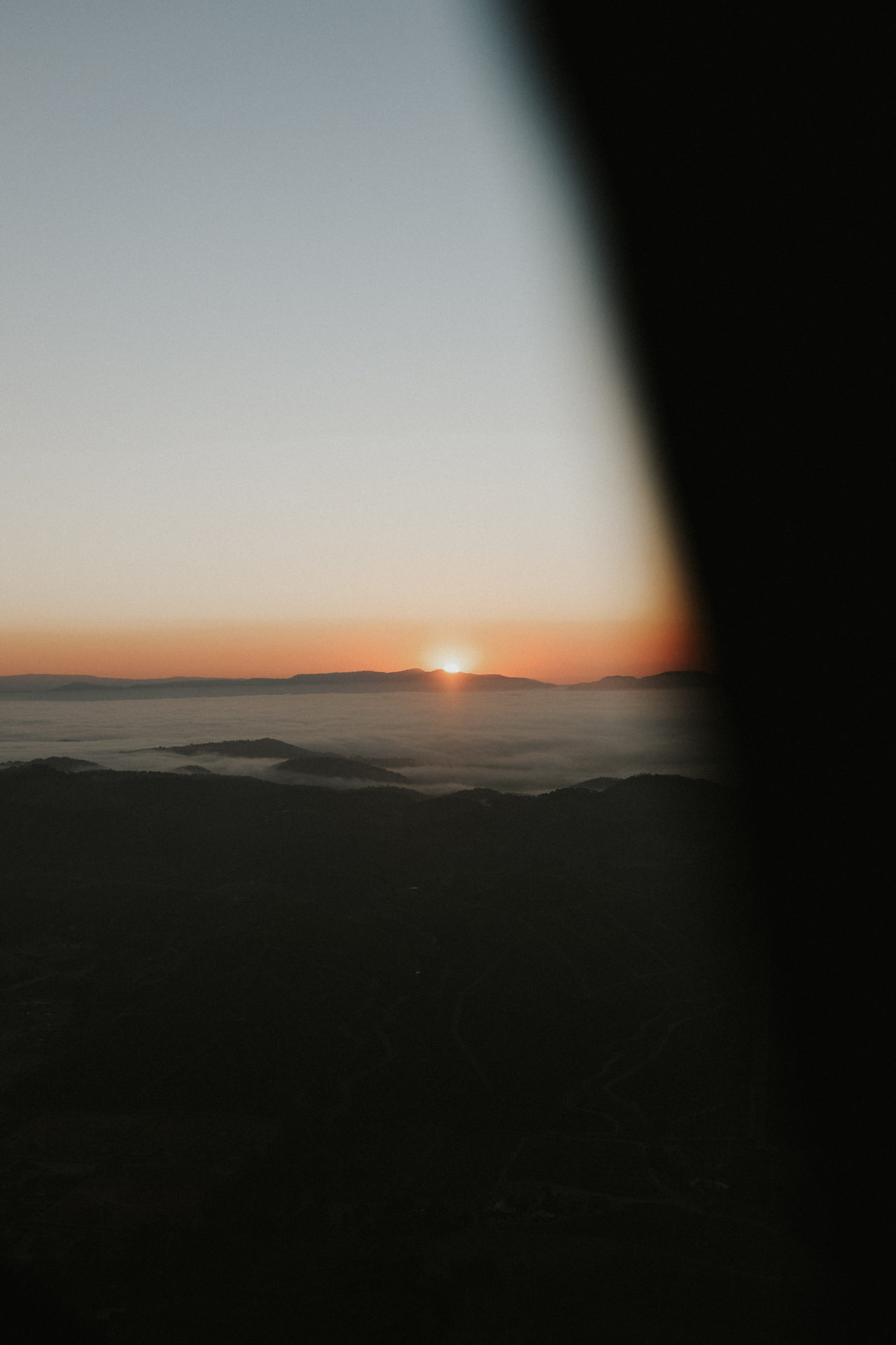 view from the hot air balloon Sonoma