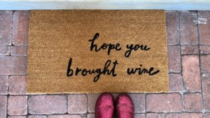 Hope You Brought Wine Rug