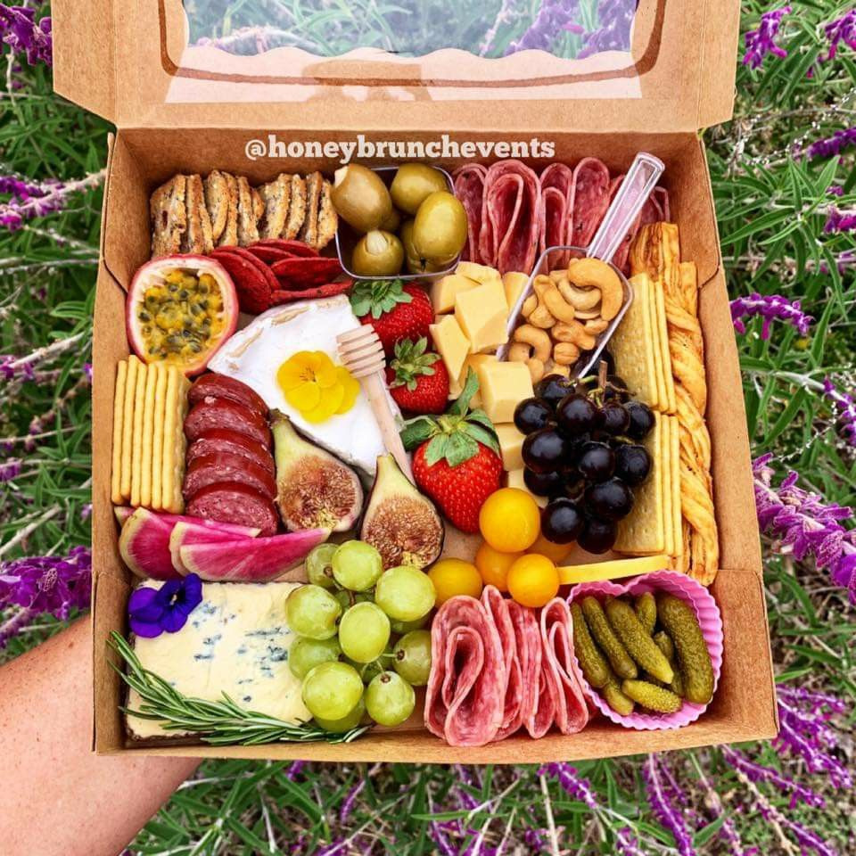 Sweet and savory charcuterie box