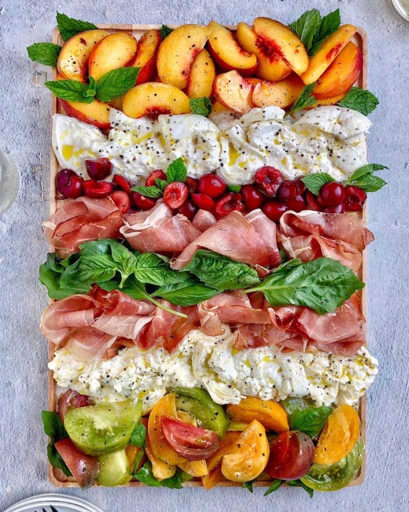 Holiday burrata board