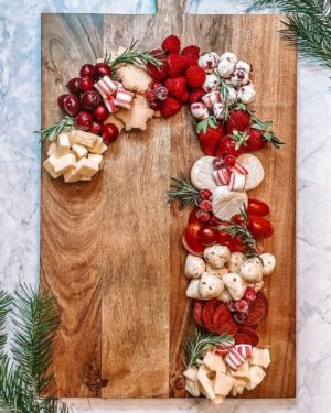Candy Cane Holiday Charcuterie Board