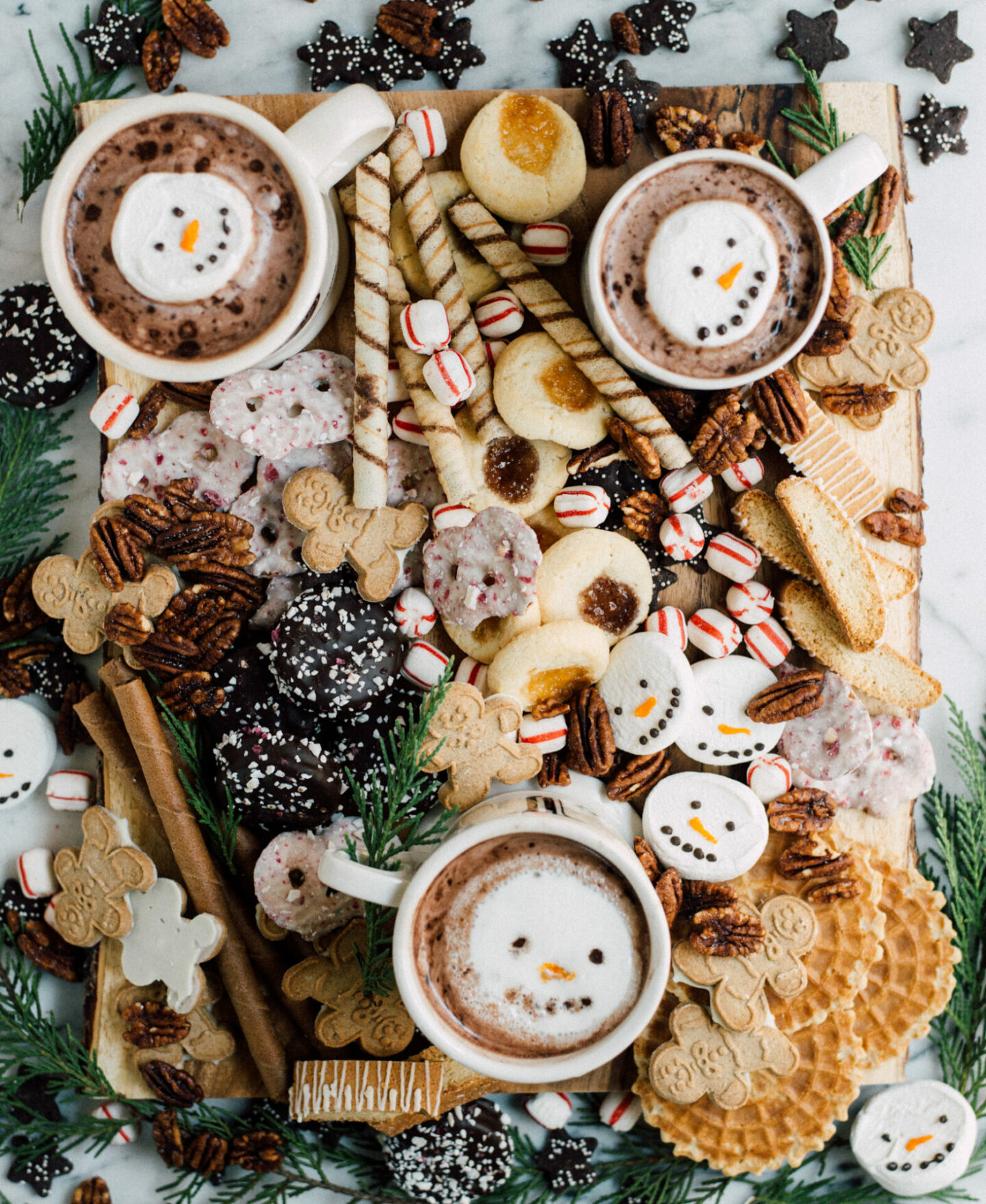 Hot chocolate dessert board