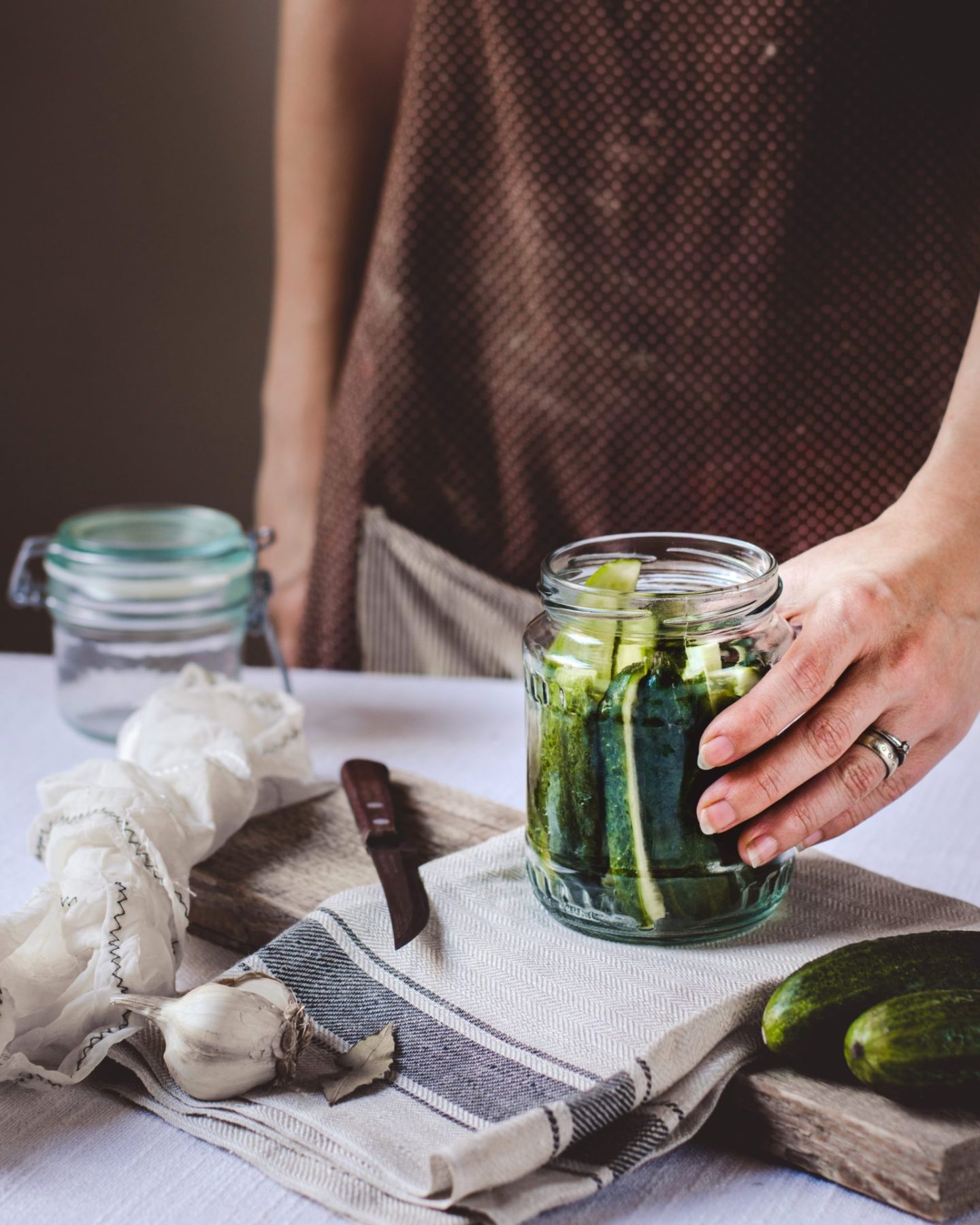 pickles in a jar - wine hangover cure
