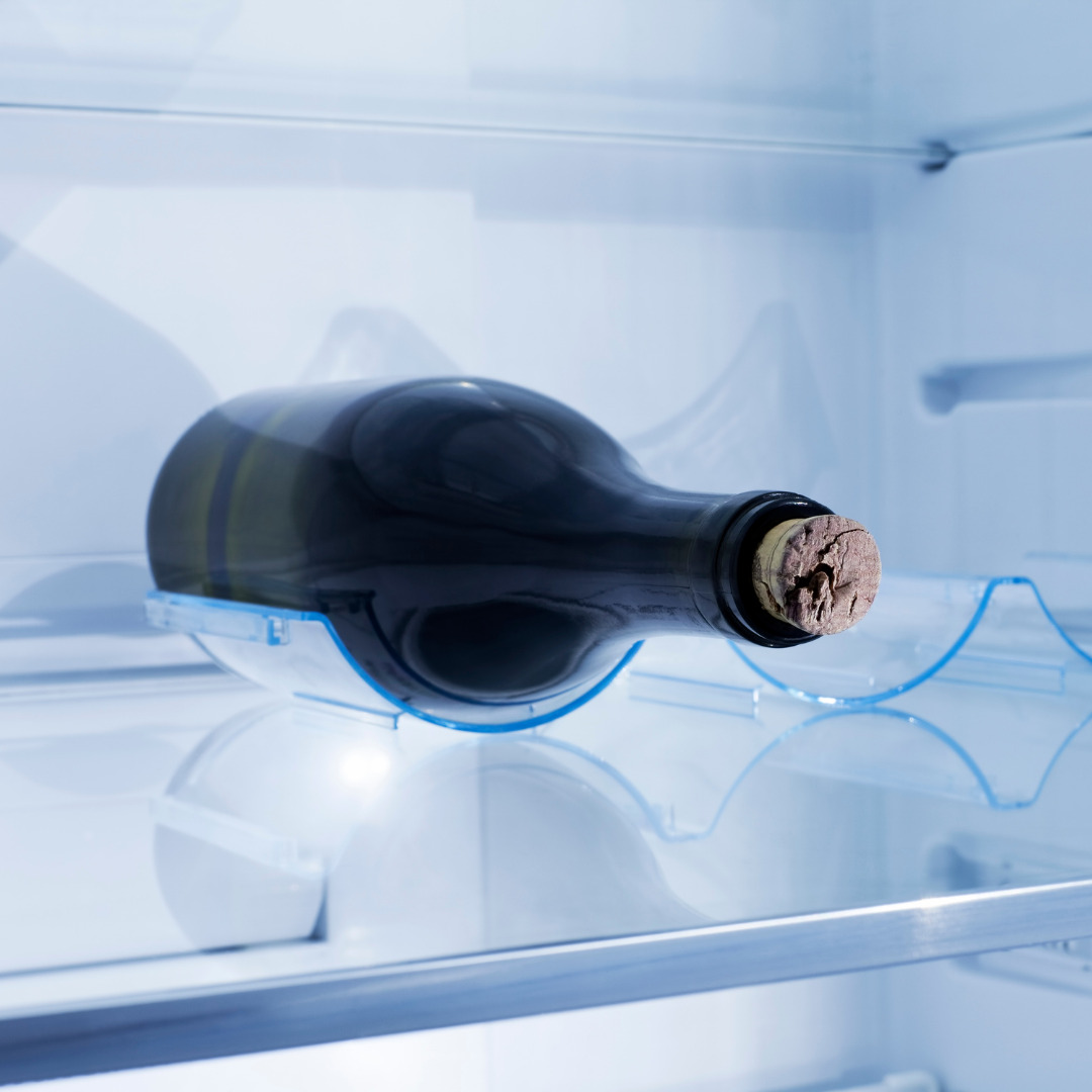 Wine in the fridge or freezer to cool it down