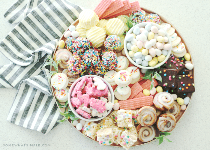 A cookie inspired Easter charcuterie board