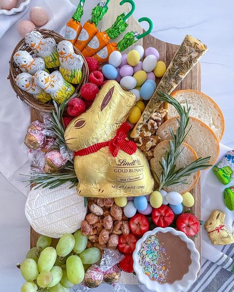 A sweet and savory festive Easter charcuterie board