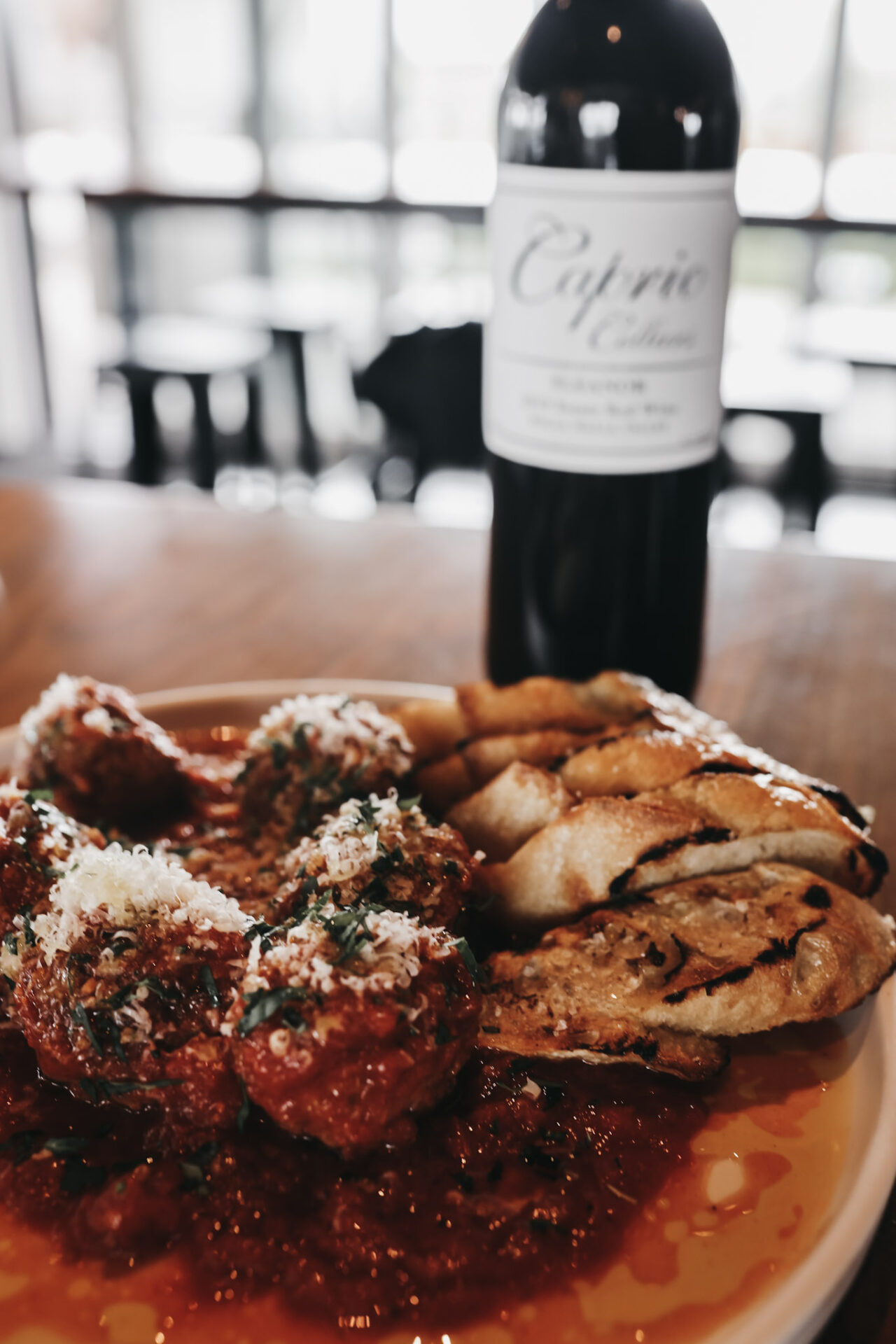 Meatballs and Wine - food pairing menu at Caprio Cellars