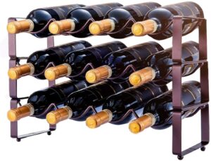 3 Tier Stackable Wine Rack