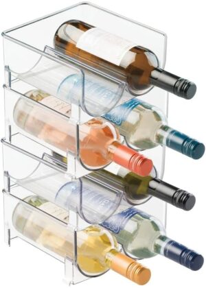 mDesign Stackable Wine Shelves
