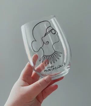 Notorious RBG Wineglass