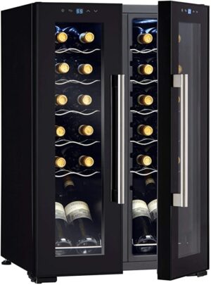 Wine Enthusiast 24-Bottle French Door Dual-Zone Compressor Wine Cooler