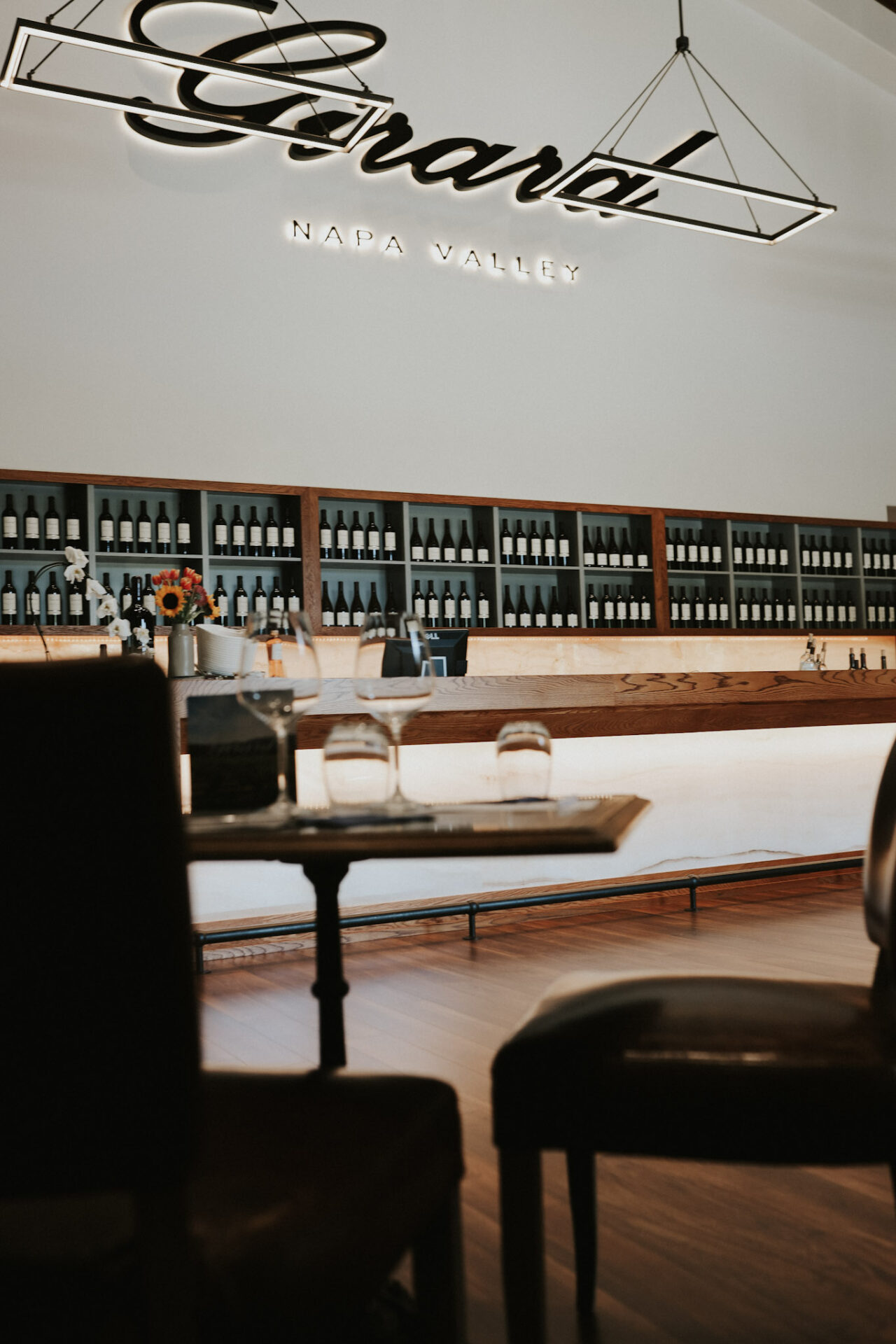 Inside the tasting room at Girard wine