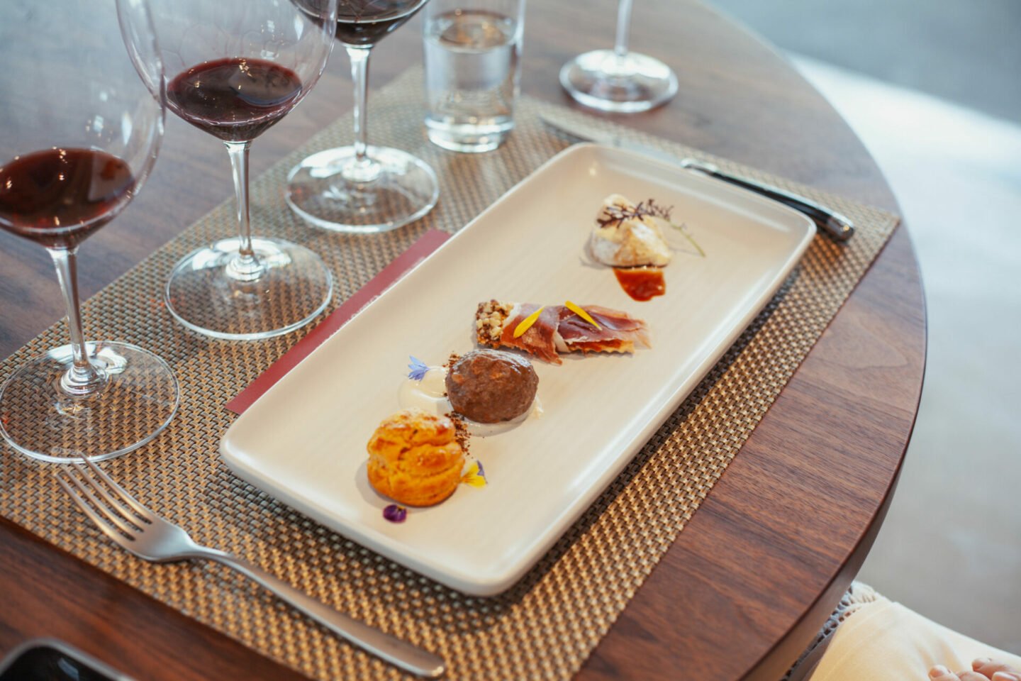 Food and wine pairing at Clif Family Winery
