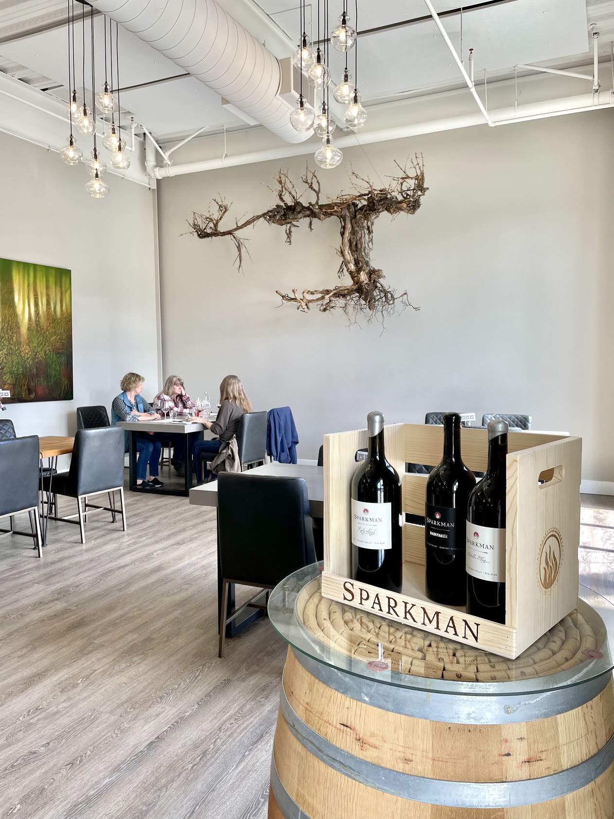 Sparkman Cellars tasting room and wines