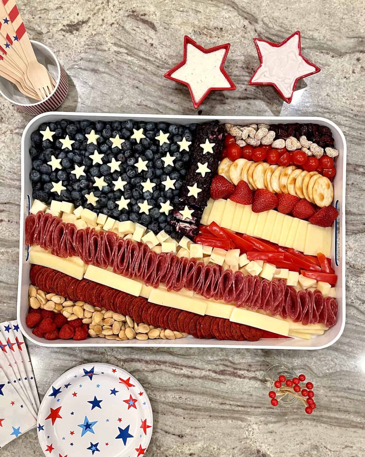 4ht of July American Flag Charcuterie