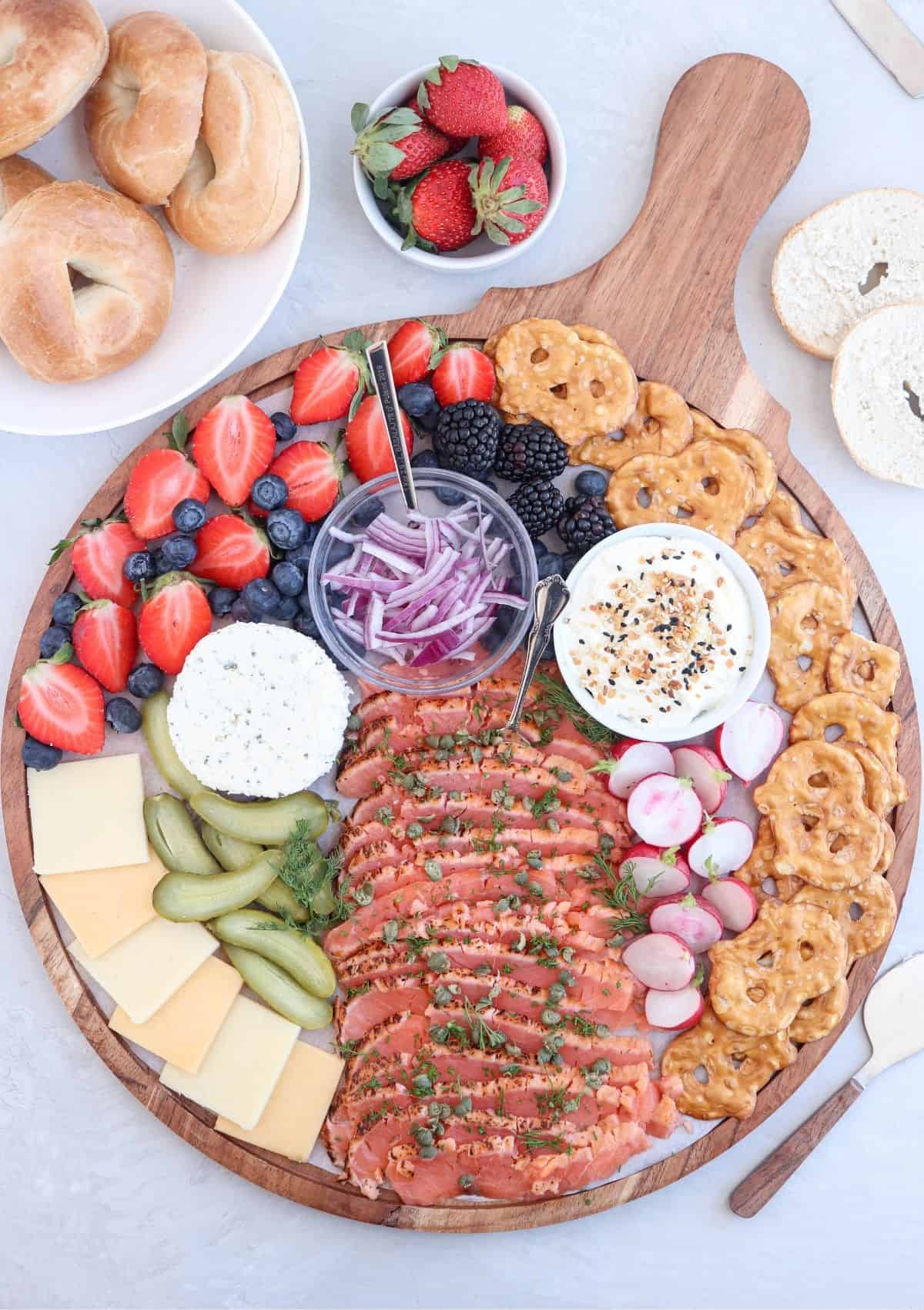 Smoked Salmon Charcuterie Board