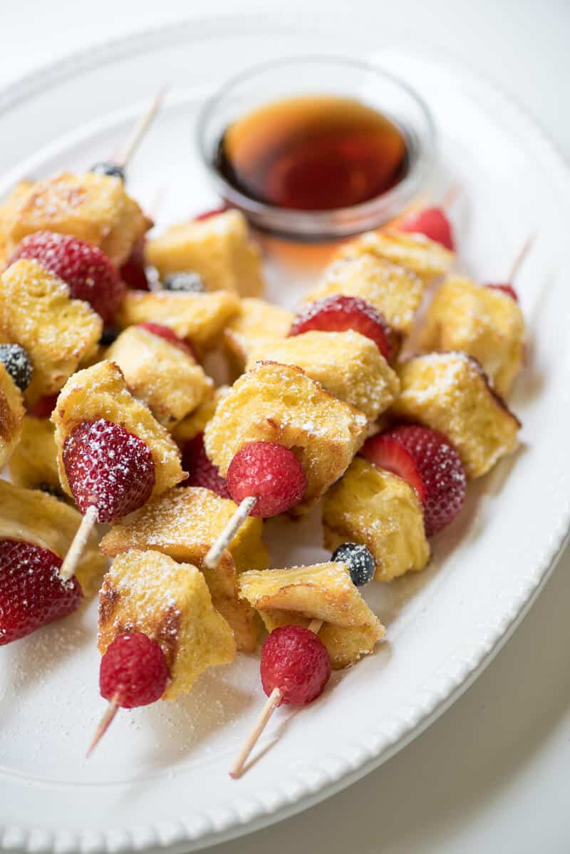 Berry French toast kabobs for the perfect breakfast finger food