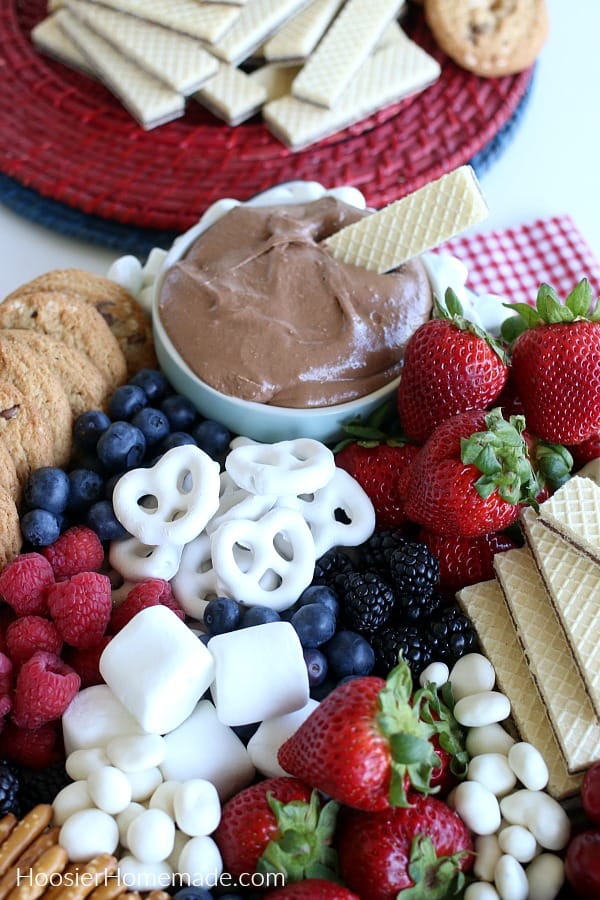 Fourth of July Patriotic Smores Dip Dessert