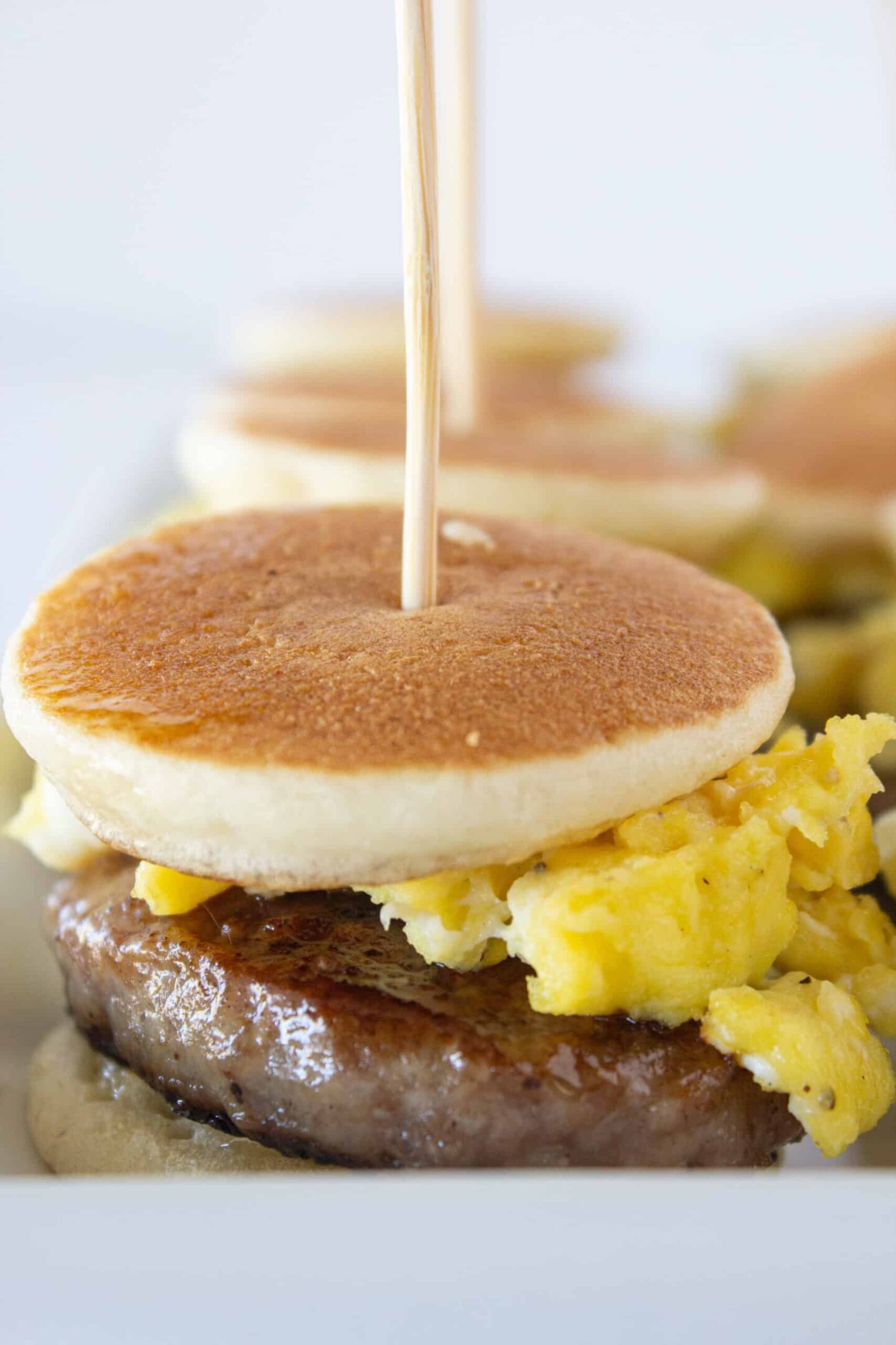 Pancake, Sausage and Egg Sliders