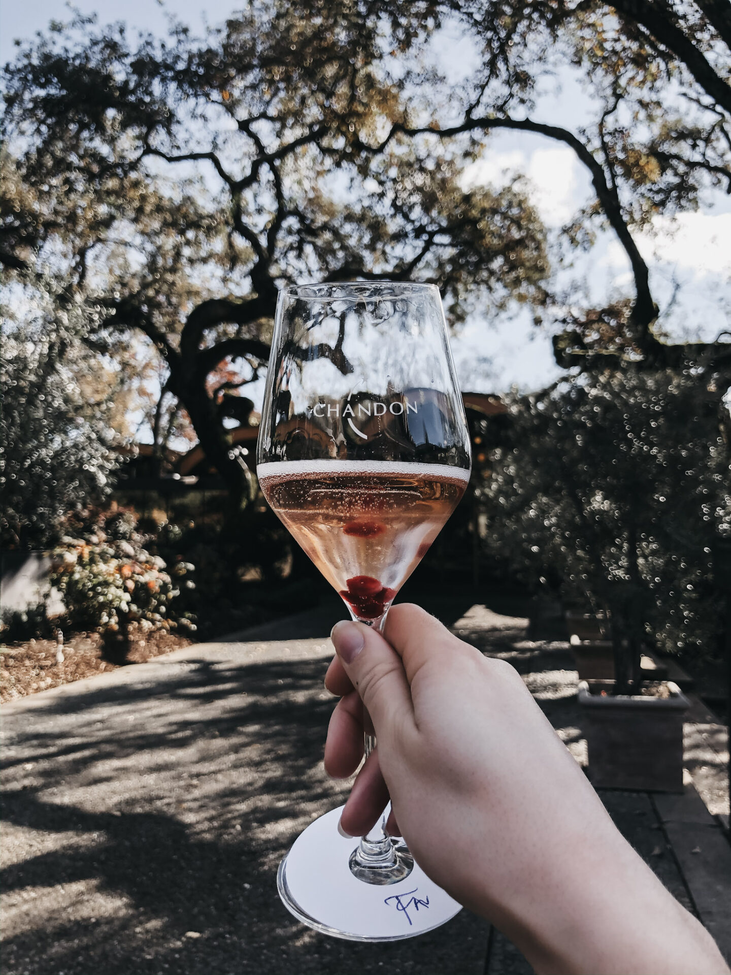 Sparkling wine at Domaine Chandon in Yountville Napa