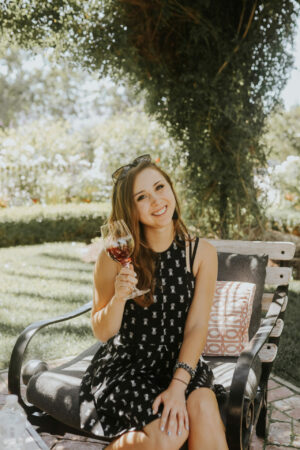 Paige at Caymus Winery in Rutherford, Napa