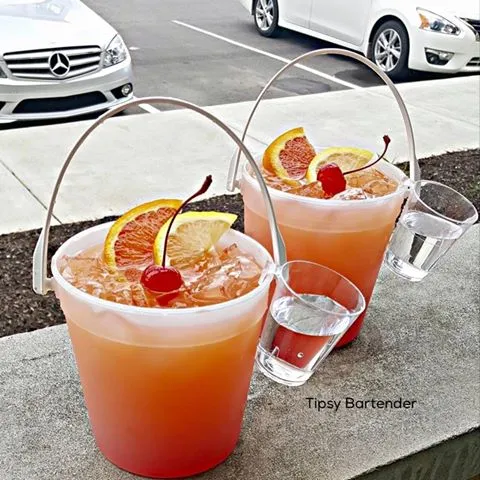 Beachside cocktail buckets