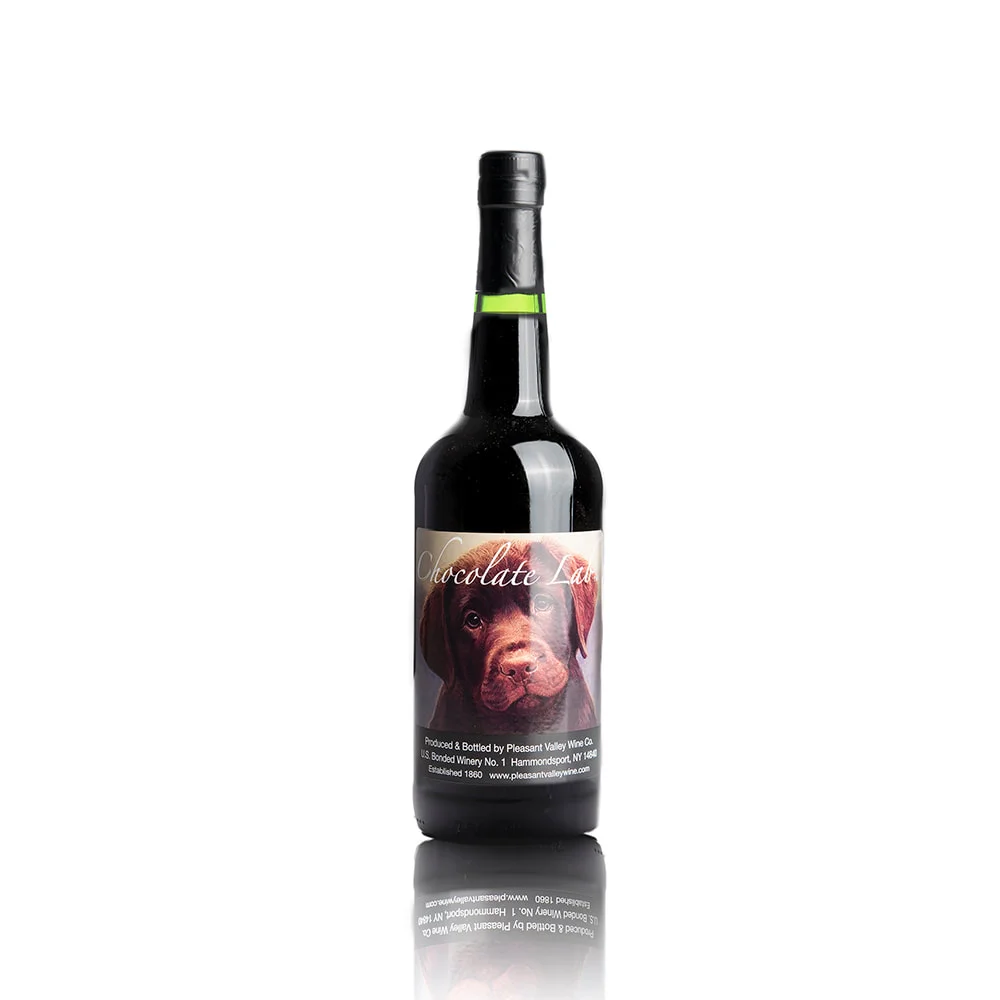 Pleasant Valley Chocolate Lab Wine Bottle