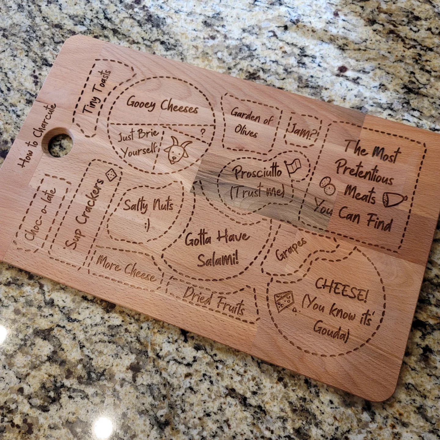 Etsy wooden charcuterie board
