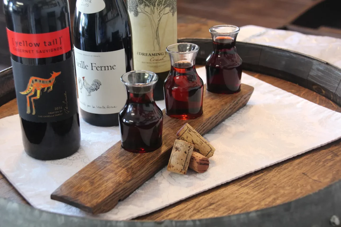 Handcrafted wine flight kit from Etsy