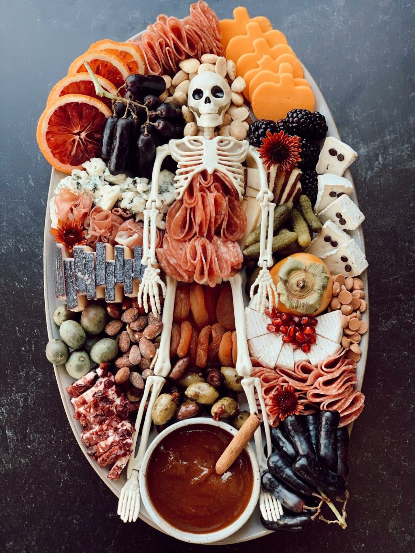 Skeleton charcuterie board