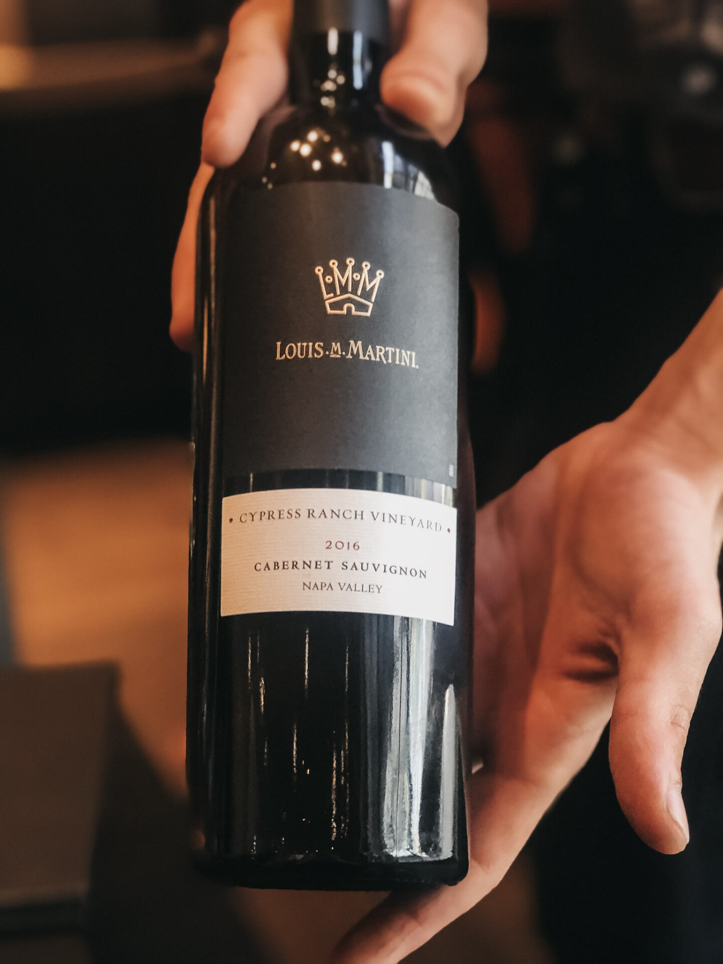 Louis M Martini Wine Bottle