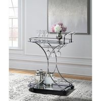 black and silver bar cart