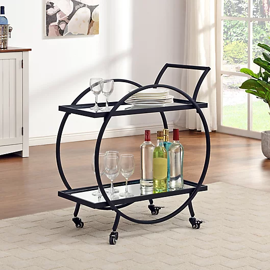 circular bar cart