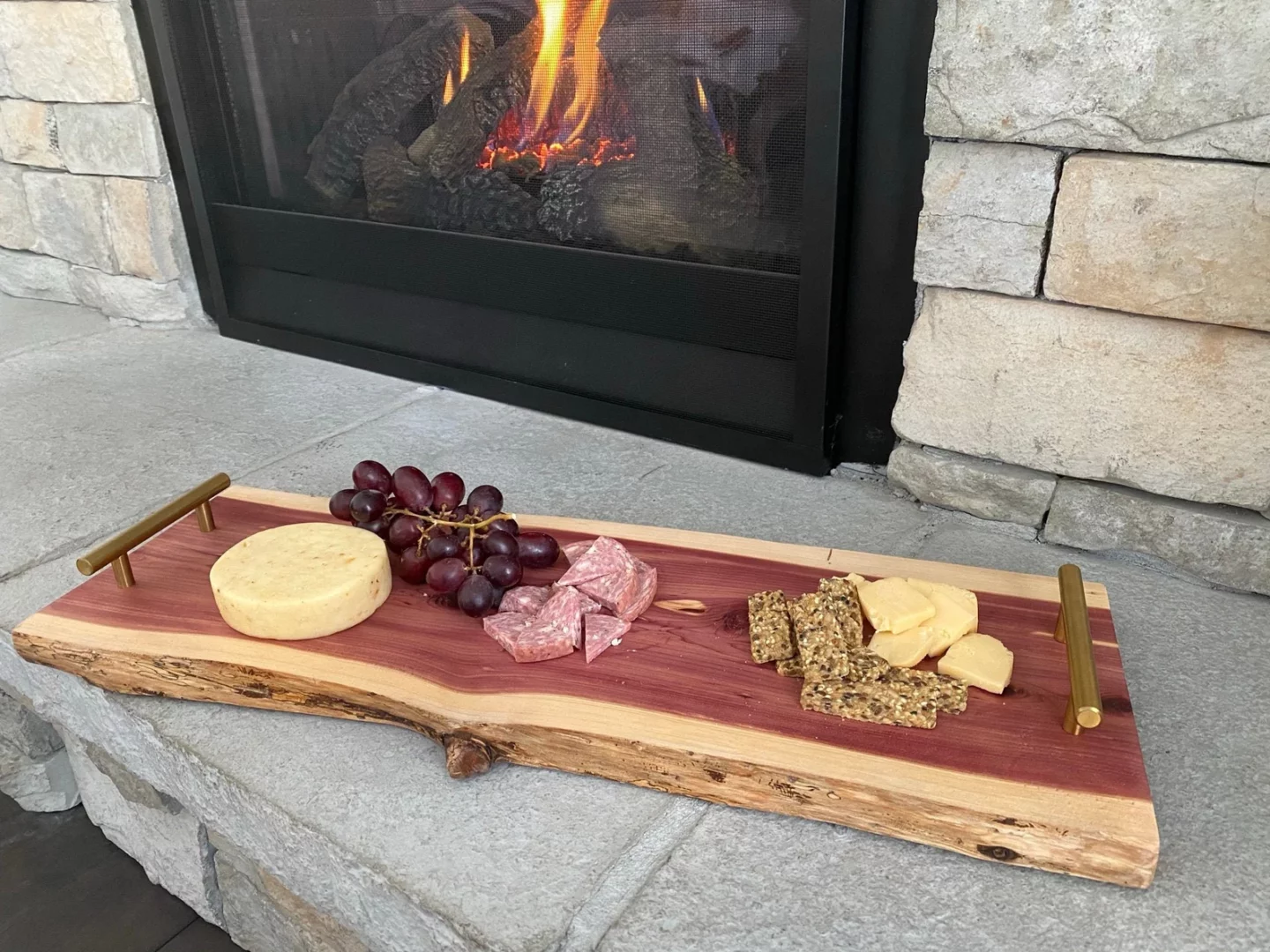 Rustic, Live Edge Red Cedar Charcuterie Board