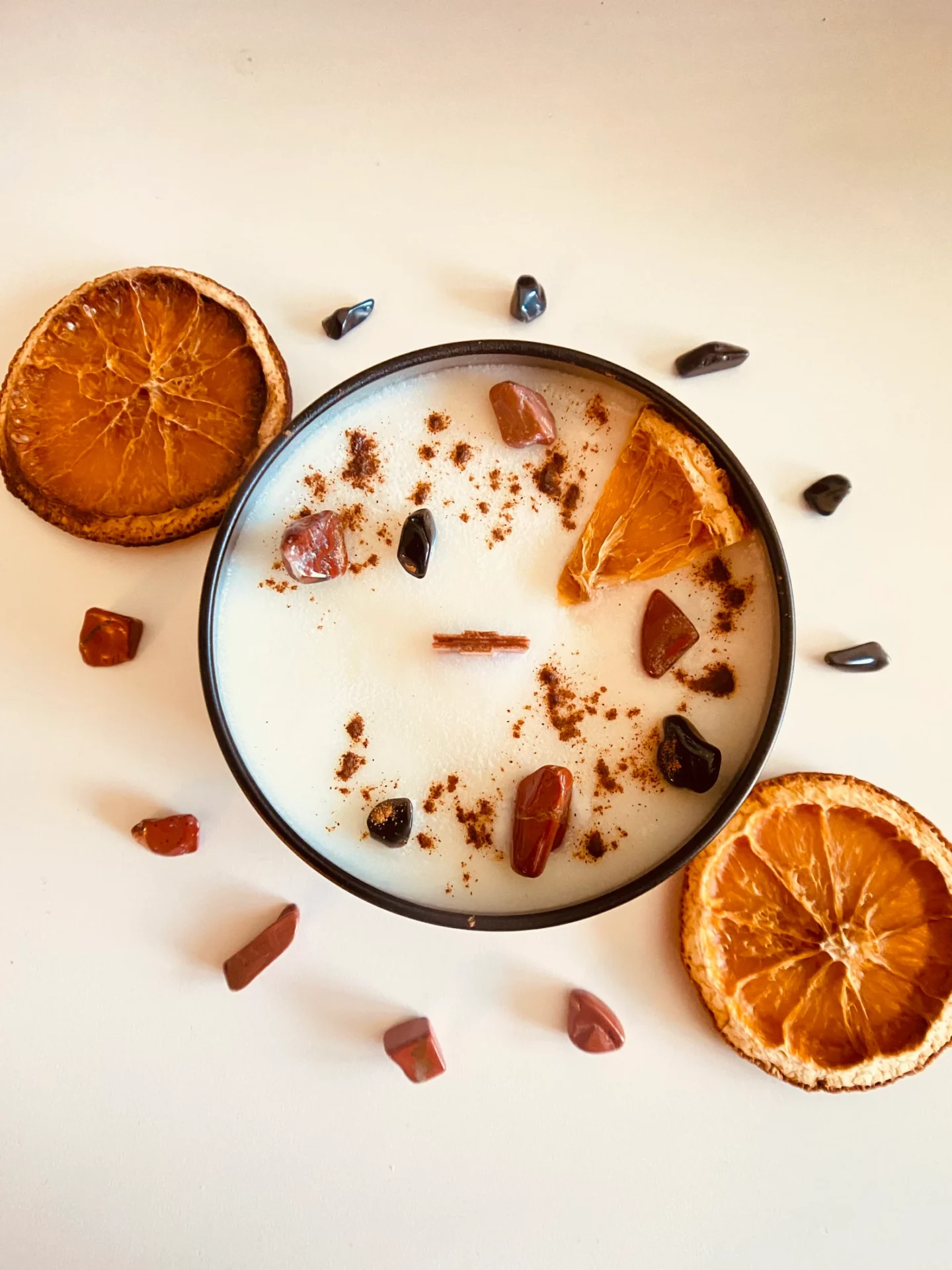 Mulled Wine Candle with Dried Oranges and Spices