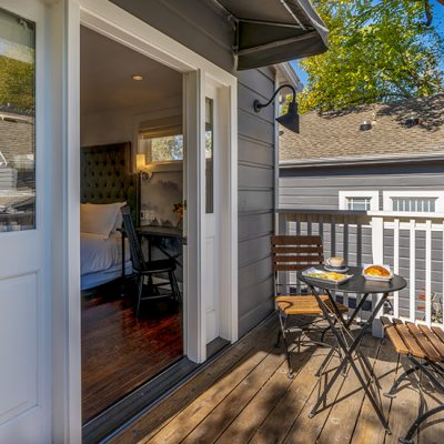 Back porch with outdoor seating