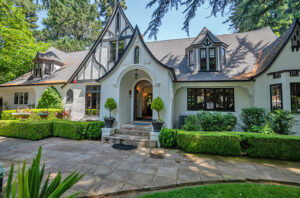 Exterior of Tudor style bed and breakfast