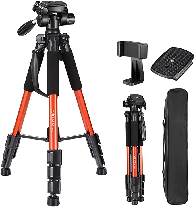 65 inch orange and black camera Tripod