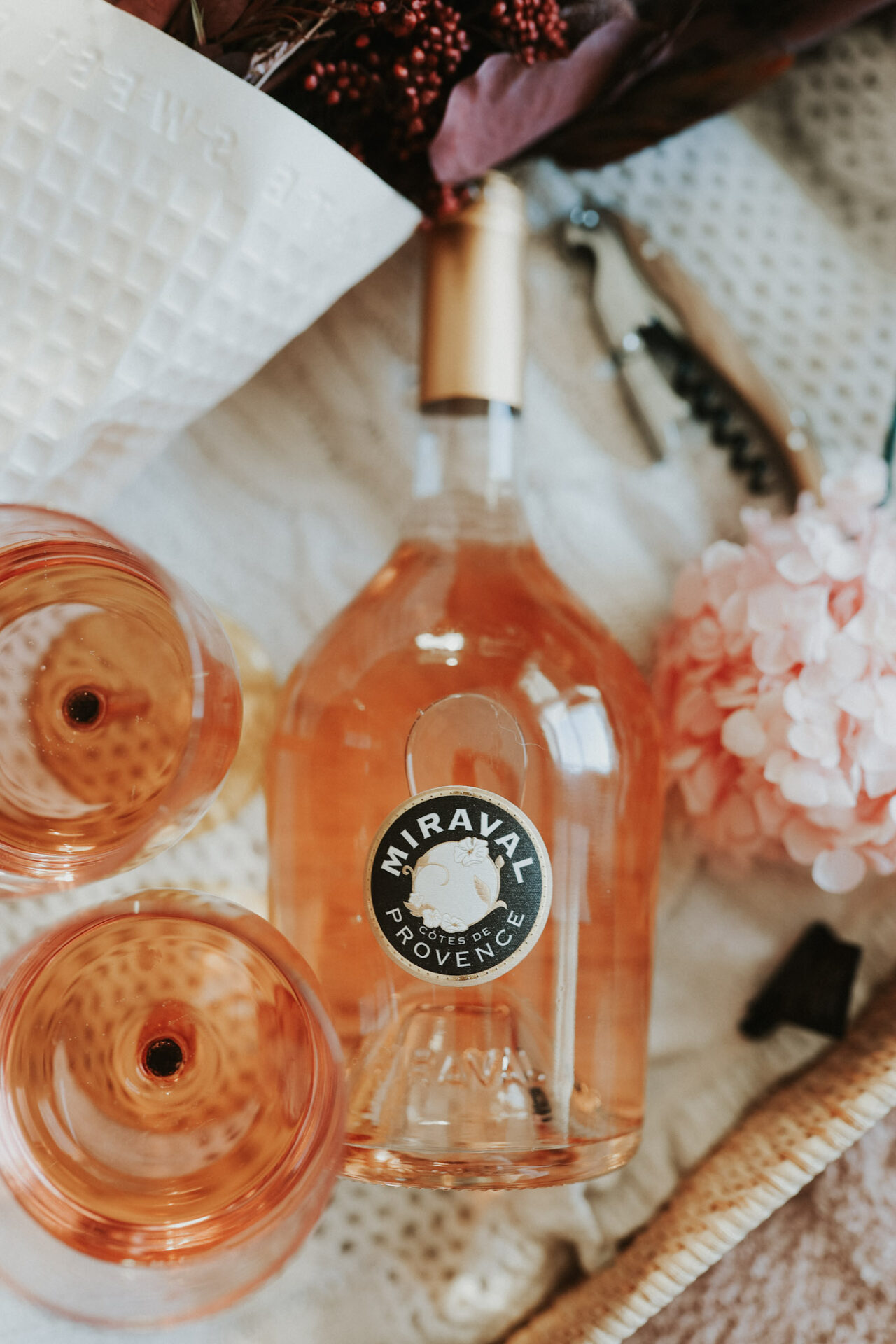 Miraval Rose wine bottle