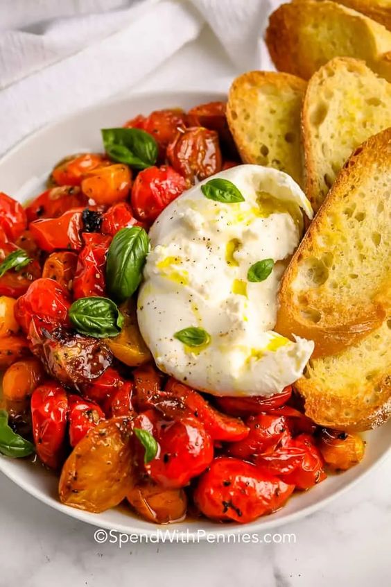 Burrata with Balsamic Tomatoes