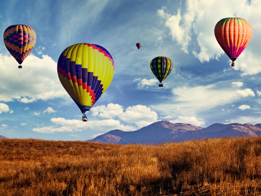 Hot Air Balloons over Temecula, CA wine country