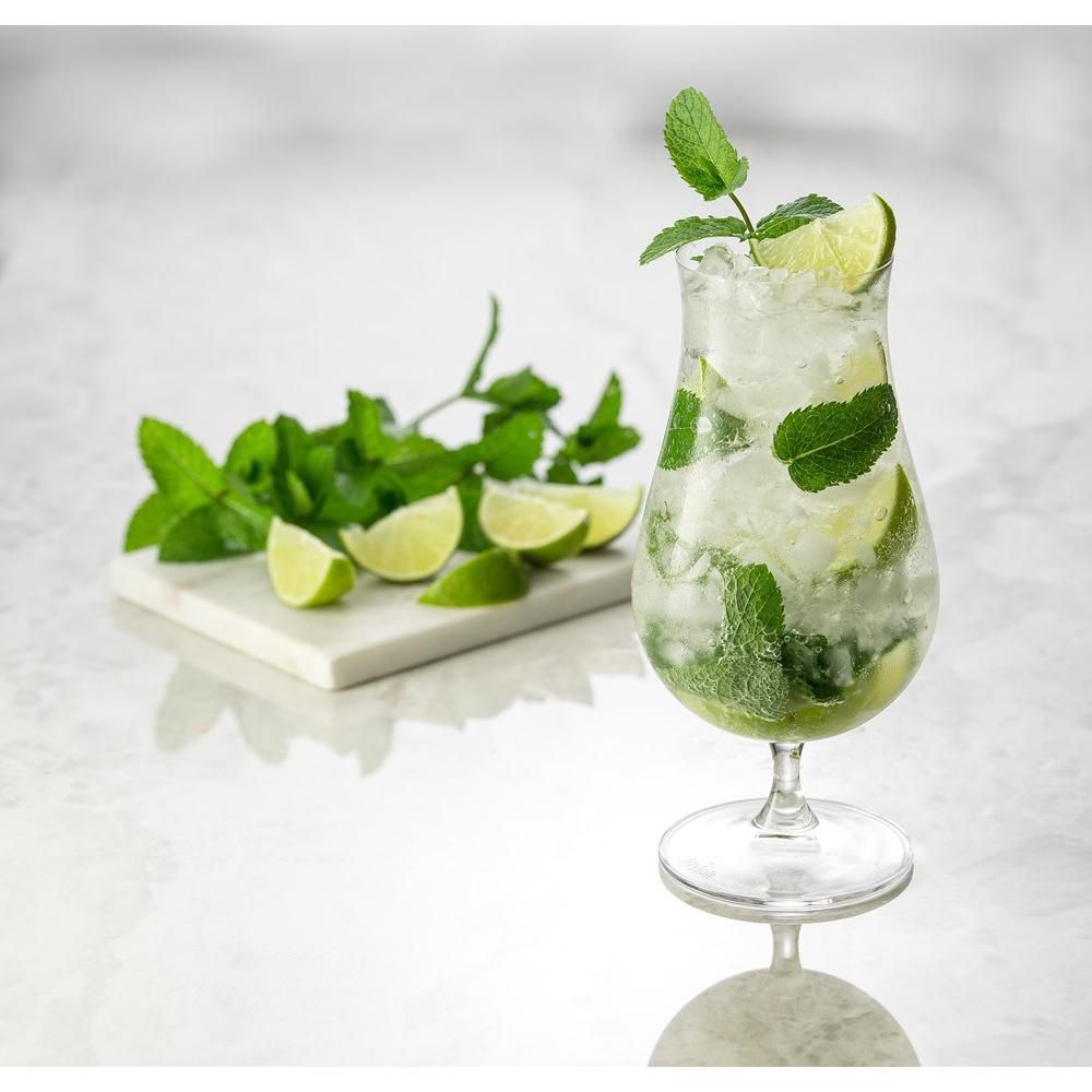 Mojito prepared in a Hurricane Glass