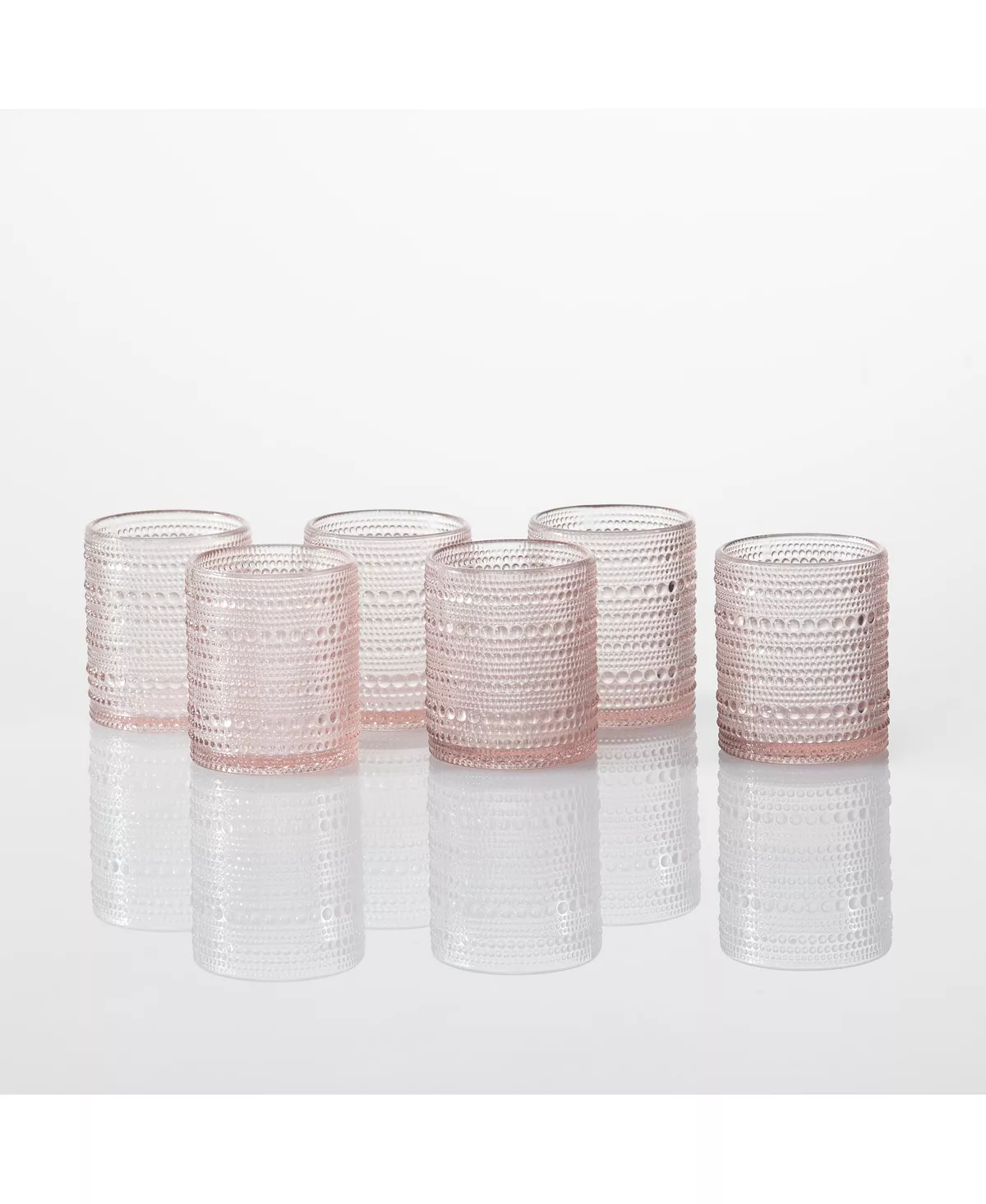 Modern vintage, ribbed lowball cocktail glasses