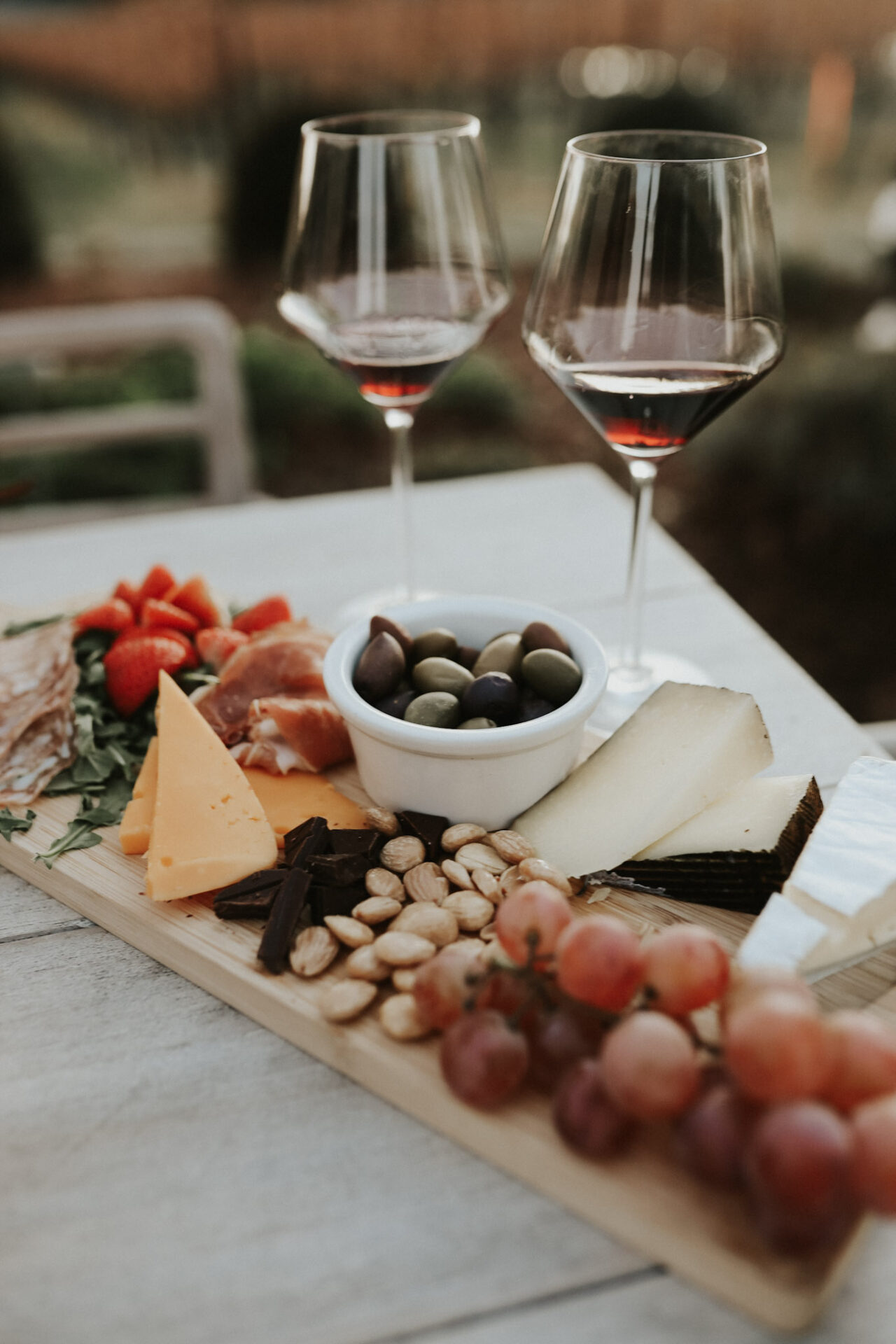 Wine and cheese pairing board