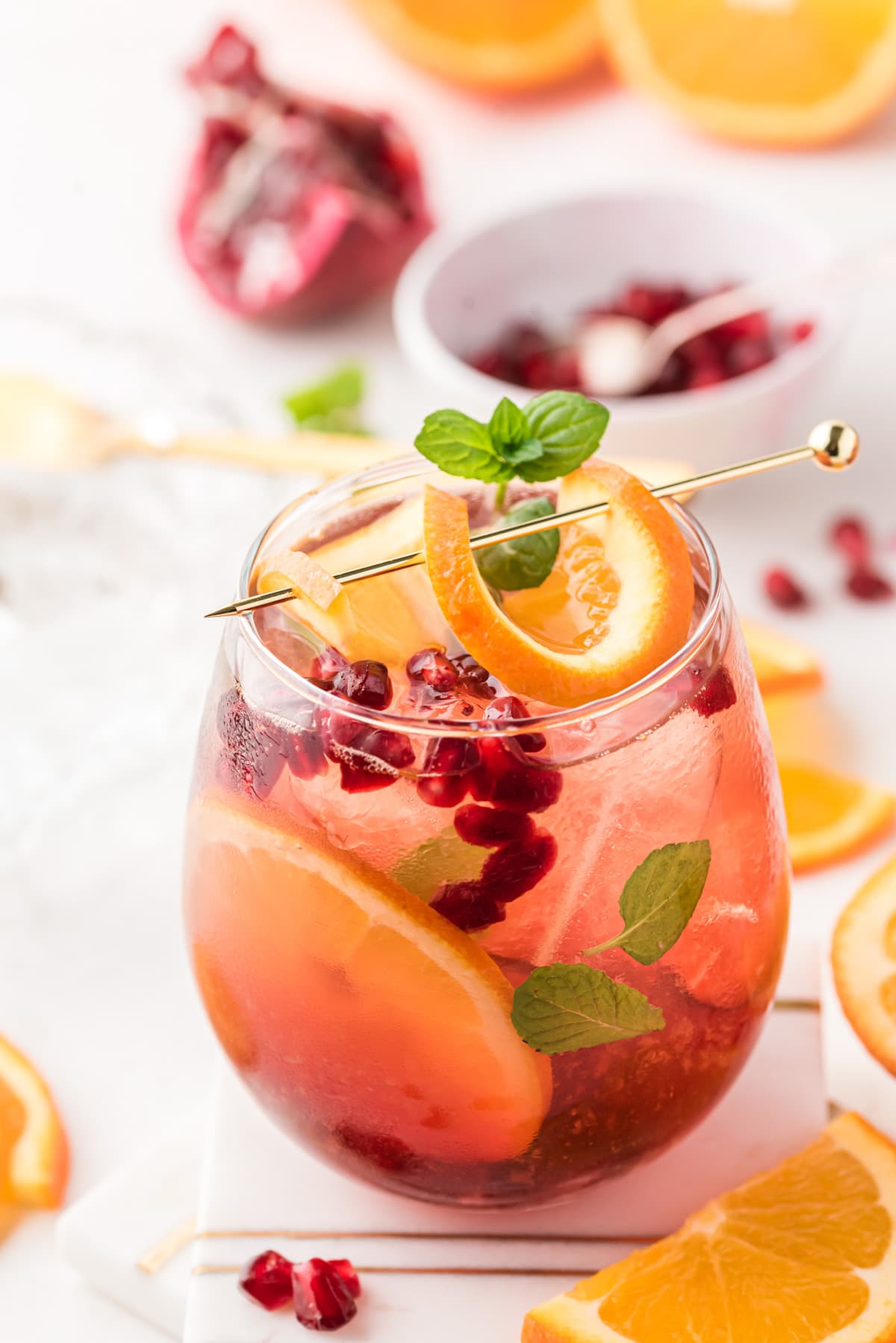 Pomegranate Holiday Sangria recipe