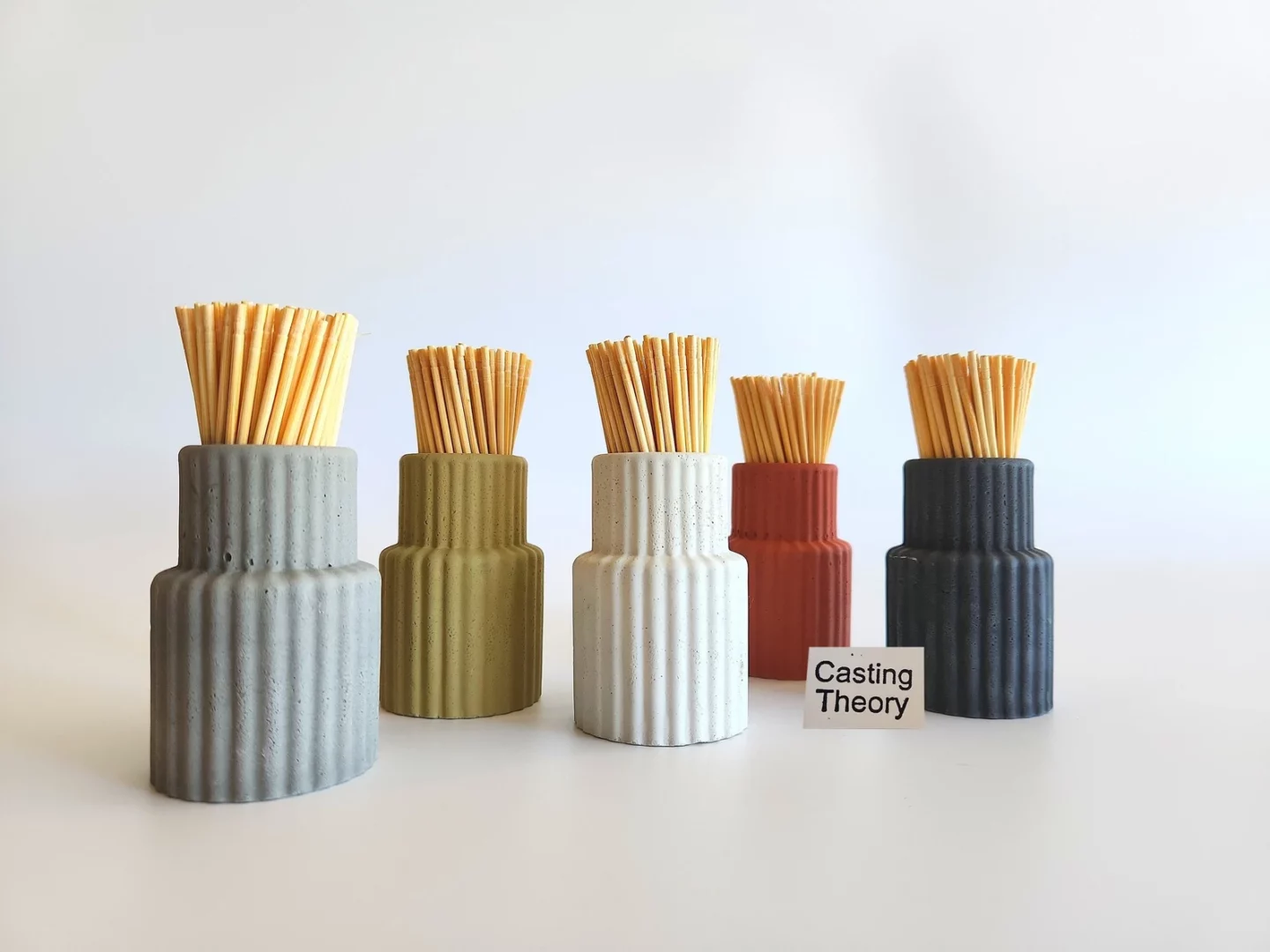 Concrete toothpick holders