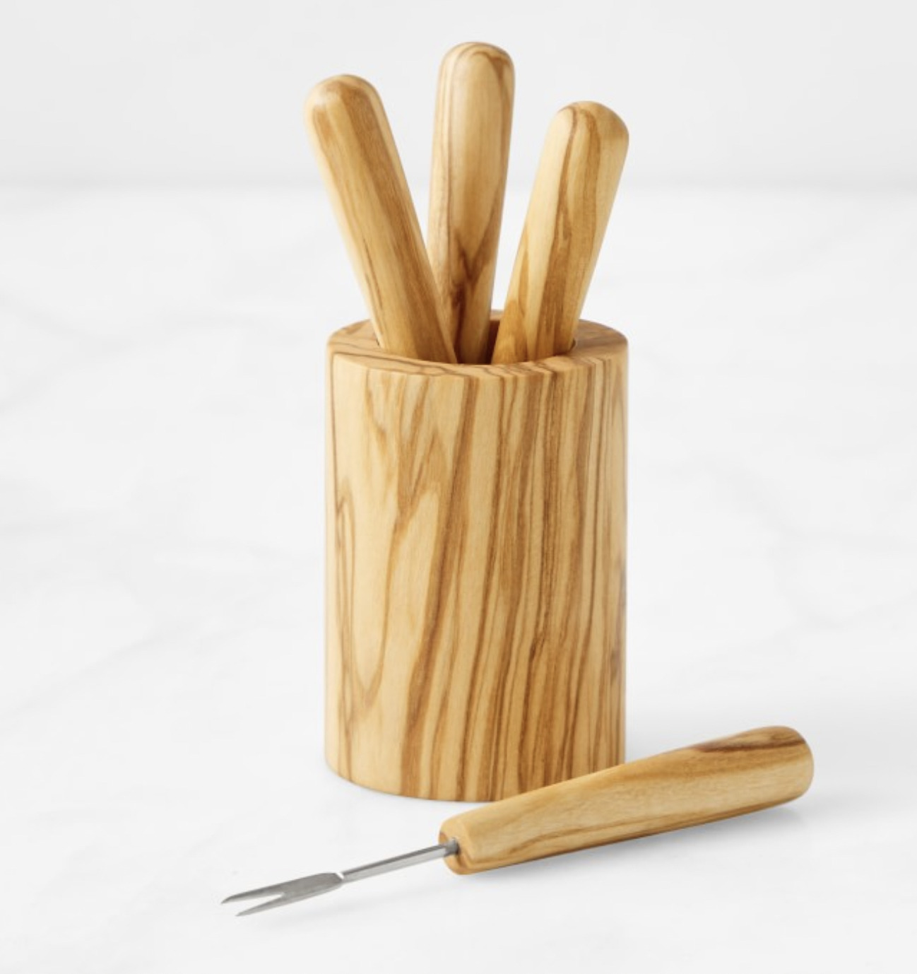 Olive wood toothpick skewers for charcuterie